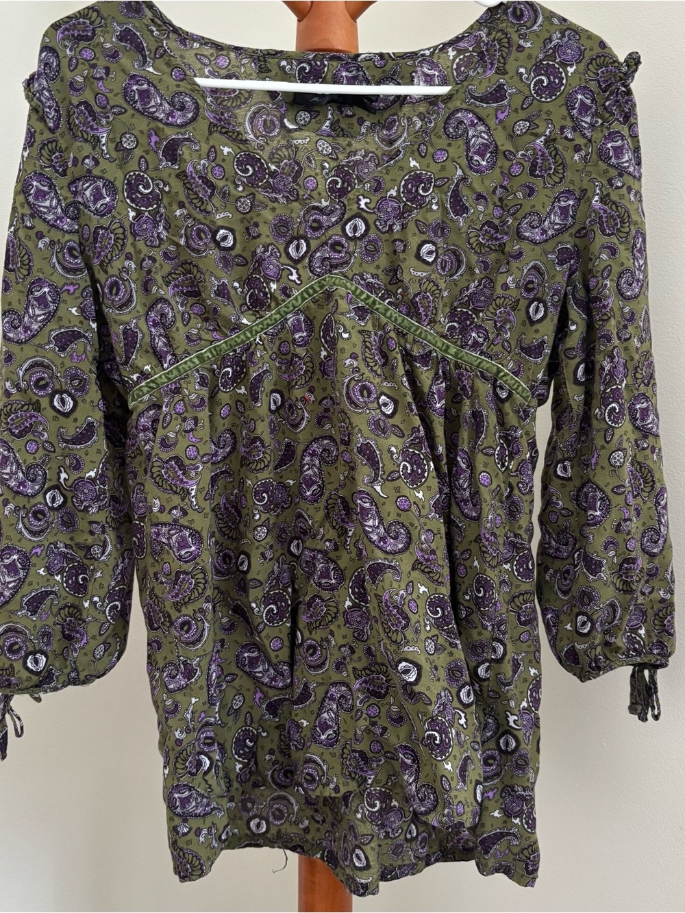 🍂Fall Ali & Kris Olive and Purple Paisley Top